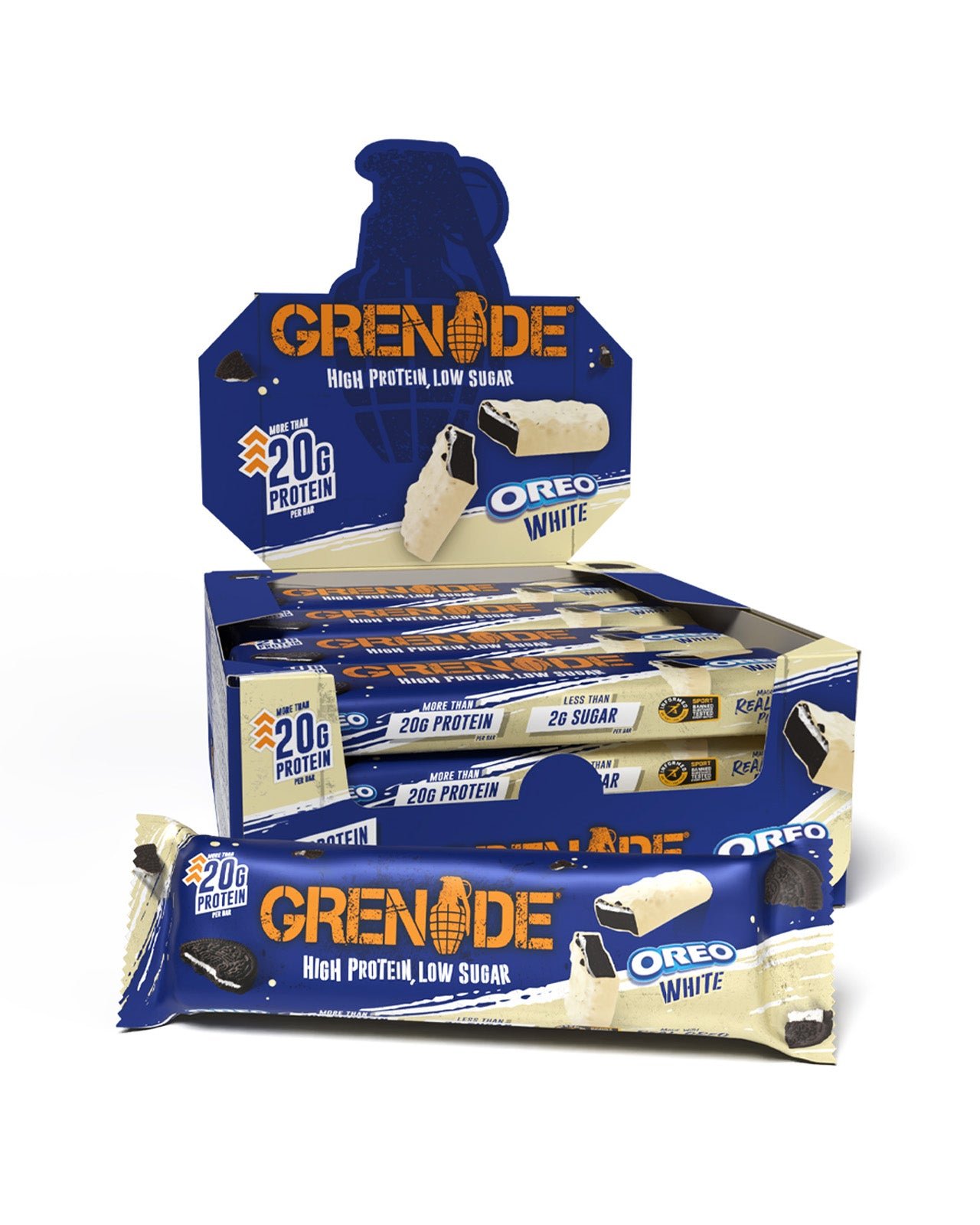 Grenade OREO Protein Bar - High Protein, Low Sugar, 12 x 60 g